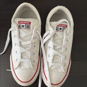 Converse Kids' White and Red Sneakers